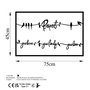 Wallity Respect Your Home Your Family Your Love 2 - Escultura de Pared de Metal Negra